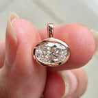 Rose Gold Pendant / 3Carat-8x10mm