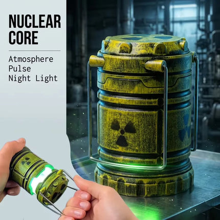 Novelty Mini Simulation Nuclear Reactor Lantern Handheld Camping Light Glow in Dark Night Lamp No Battery Needed Home Decor Gift
