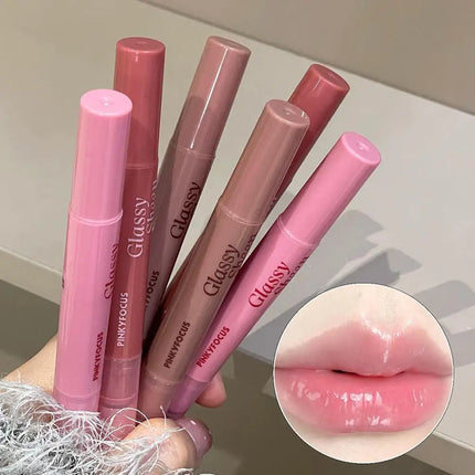 Mirror Watery Essence Lip Gloss Liquid Lipstick Jelly Lip Glaze Fading Lip Lines Water Light Jelly Makeup Moisturizing Lips Tint