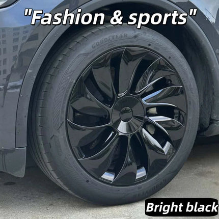 4PCS 19 Inch Full Rim Hub Caps Wheel Covers for Tesla Model Y Juniper Automobile Performance Replacement Accessory