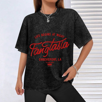 True Blood Fangtasia Club Logo T-Shirt Clothing Short sleeve tee graphic t shirts Men's t-shirt