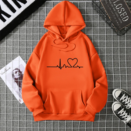 2025 Winter New Women's Hoodie High Street Unisex style Double Pockets Sweatshirts Outerwear Plus-Size Women's Clothing CYXX247
