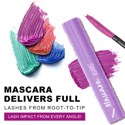 Colorful Silk Mascara Blue Red Black Cream Lengthening Waterproof Long Lasting Colored Thickening Curling Mascara Makeup