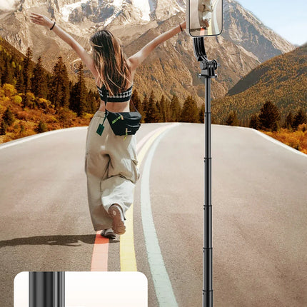 Wireless Selfie Stick Tripod Stand with Magnetic Bluetooth Remote Extendable Tripod for Apple iPhone Live Streaming Video Record