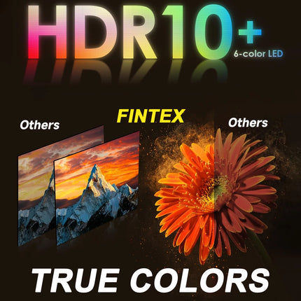 Fintex 8K Support HD 1080P 1000ANSI P1 Ultra 4K Projector 5W Speaker Android9.0 WiFi6 BT5.4 Outdoor Video Home Theater Projector