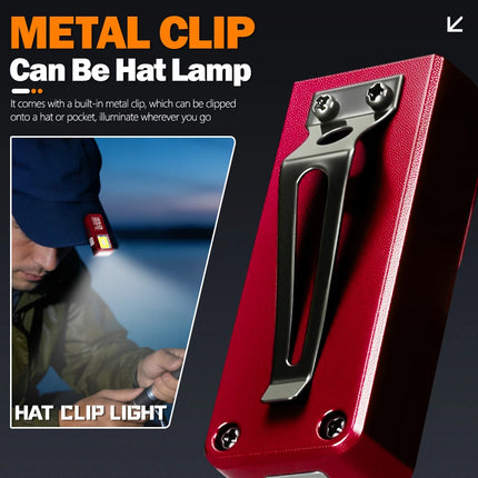 LED Keychain Flashlight USB C Rechargeable Portable Torch with COB  Mini Hanging Work Light Outdoor Portable Pen Clip Lantern