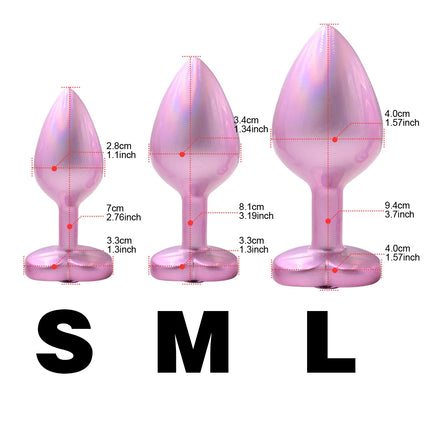 1pcs, Heart-shaped anal plug, Gem base butt plug, beginner to expert, anal stimulation, couple masturbator adult sex toys, anal