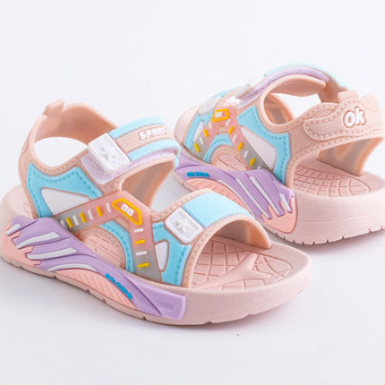 One Pairs of Summer Kids' Sandals Unisex Soft Bottom Casual Beach Shoes for Primary School Students