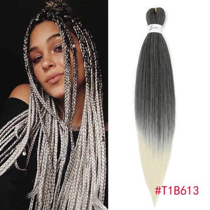 X-TRESS Synthetic Pre Stretched Braiding Hair Easy To Make Senegalese Box Braid Darker Wine Natural Soft EZ Braids Hair Bundles