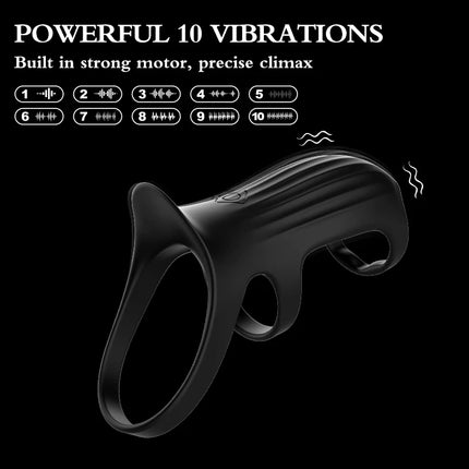 APP Remote Control Wearable Dildo Sleeve Cock Ring Vibrators for Men Vibrating Dick Penis Rings Delay Ejaculation Aduls Sex Toys 18+
