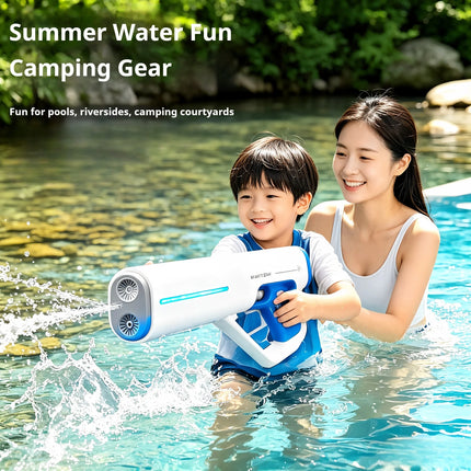 Electric Pulse Auto Burst Water Gun Toy, Auto Water Absorb Large High Pressure Squirt Gun for Kids Outdoor Drifting Play