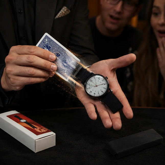 Watch This (Include Watch)  Magic Tricks Playing Card Change To Watch Close Up Street Illusion Gimmick Mentalism Puzzle Toy