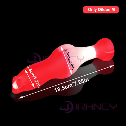 Dog Dildo With 35/65/95cm Fox Tail Silicone Butt Plug Cosplay Adult Sex Games Long Anal Plug Tail Animal Dildos for Women Penis