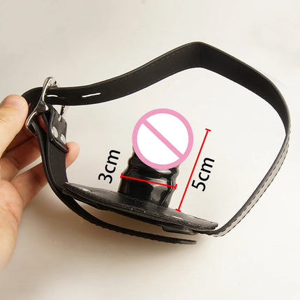 Silicone Dildo Penis Mouth Gag Insertable,Slave Ball Gags Deepthroat Bondage Restraints,Sex Toys for Couples,Adult Games