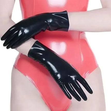 gloves latex FETISH smoky transparent Latex Rubber  handmade pants  5 Toe Socks Middle Knee Socks Club Wear  Catsuit rubber suit