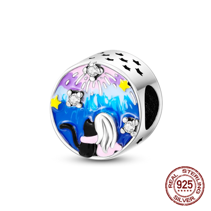 925 sterling silver boys and girls lovers pendant charms Fit 4MM hole diameter bracelet charm beads necklace Diy female jewelry