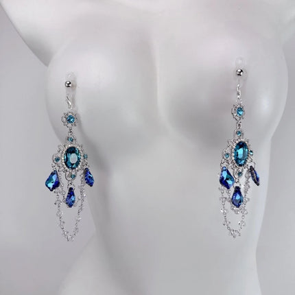 Nipple Clips Collar Sexy Body Chains Erotic Sapphire  Breast Restraints BDSM Training Anal Plugs in Various Sizes Adult Sex Toys