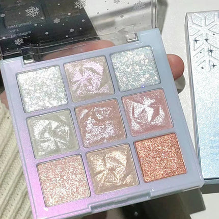 1Pc Pearlescent Eyeshadow Palette Sparkling Sequin Earth Blue Purple Shimmer Highlight Metallic Eye Shadow Glitter Eye Pigments