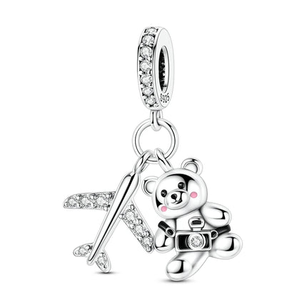 925 Sterling Silver Girl Holding Puppy Charm Love Tree of Life Fit Original 925 Bracelet For Women DIY Birthday Gift Jewelry