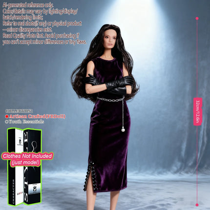 1/6 Scale 12-Joint Premium Figure, 12.6in BJD Doll Changeable Makeup (no clothing)