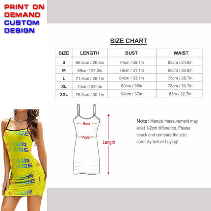 Custom Dress Print On Demand Party Sexy Girls Cartoon Image Design Women Uniforms Matching Clothes Customized DIY Dropshipping