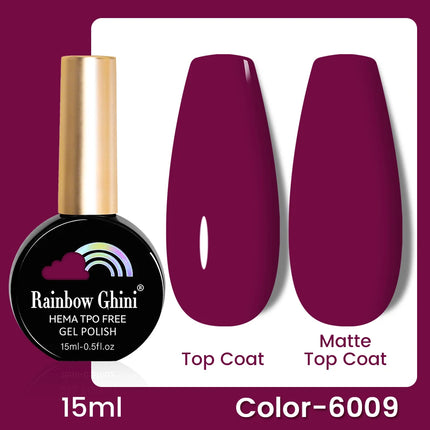 RG 15ml 17 Colors Purple Series Nail Gel Polish Semi-permanent Rich Violet Nail Polish Purple Glitter Gel Varnish For Manicure