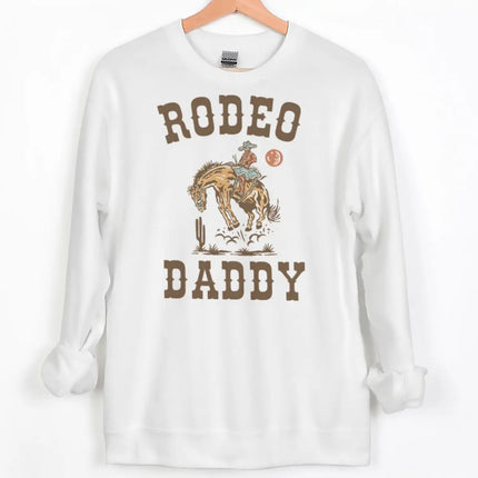 Vintage Cowboy Style Couple Matching Clothing "Rodeo Daddy/Mama" Crewneck Long Sleeve Women Men Husband Wife Sweatshirts