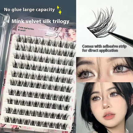 No Glue Needed False Eyelashes Lower Lashes Wispy Cat Eye Lashes Voluminous Fluffy Natural Look Daily Wear Easy to Apply