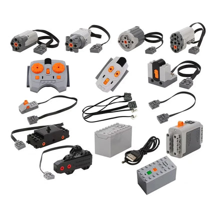 MOC Servo Motor Kit M/L/XL Remote Control System with Battery Box  Receiver for Technical Builds