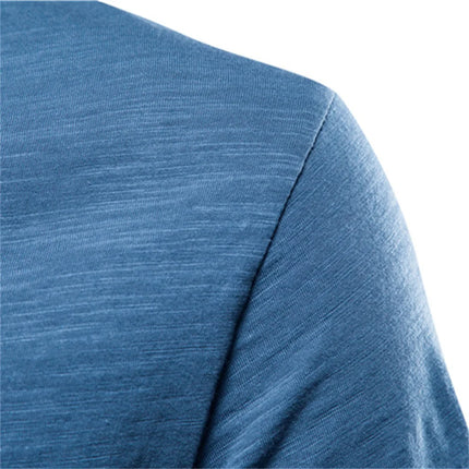 Brand Quality 100% Cotton Men's T-shirt V-neck Fashion Design Slim Fit Solid T-shirts Male Tops Tees Short Sleeve T-Shirt For Men