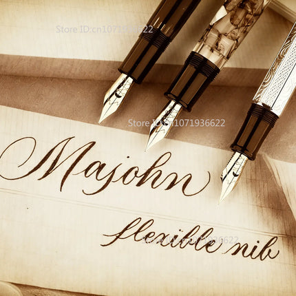 Hot MAJOHN P139 P138 P136 Classic Flex Nib Fountain Pen Flexes Nib Pen Softness Flexare Business Modification Writing Pen ES ER