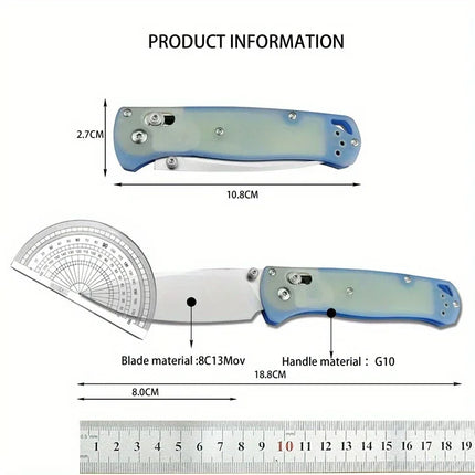 BM 535 Folding Knife G10 Handle Satin Plain Blade Outdoor Pocket Hunting Portable Camping Fishing Multitool Knives