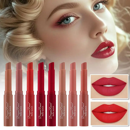 Matte Velvet Lipstick Waterproof Long-lasting Liquid Lipstick Women Smooth and Pigmented Non-Stick Moist Lip Tint