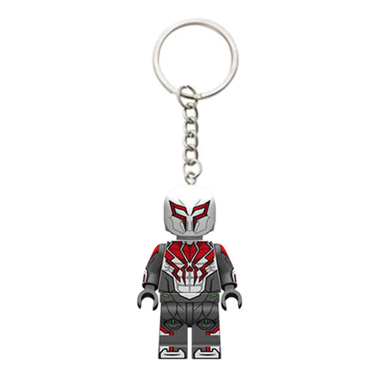 Marvel Spiderman Doll Universe Miles Gwen Cartoon Cute Building Blocks Assembled Toy Ornament Keychain School Bag Pendant Gift