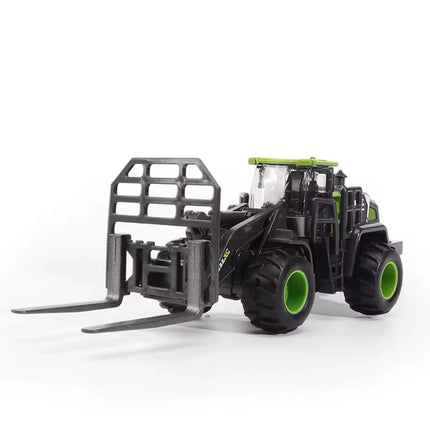 Plastic Vehicle Education + Diecast Excavator Tractor Cement Truck Car Bulldozer Crane Toy Model Wholesale Boy Gift Digger Alloy