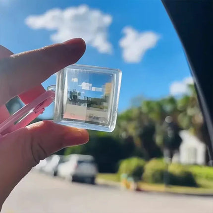 Harajuku Clear Pixel Filter Keychain Creative Blank Acrylic Small Frame Keyring Couple Anniversary Bag Pendant DIY Accessories
