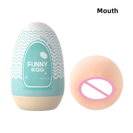 EGG Adult Male Masturbator, Portable Mini Pocket Stroker, Discreet Reusable Silicone Cup for Men