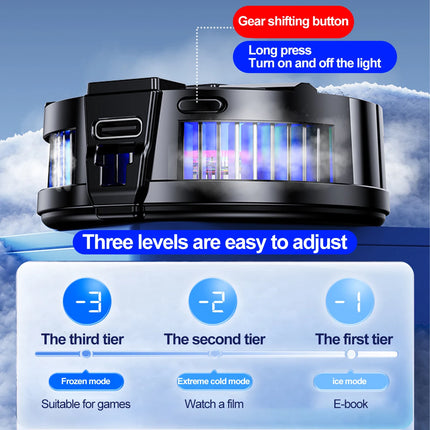NEW Magnetic Phone Cooler/ Back-Clip 2 In 1 Semiconductor Radiator 3 Level Adjustment for IOS Android Tiktok Live Streaming