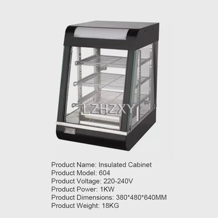 Commercial Food Warmer Countertop Pizza Warmers Display Pastry Patty Warmer Case for Buffet Restaurant Heater Food Service