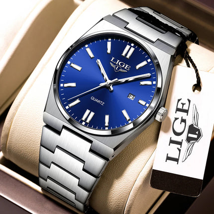 LIGE 2025 New Luxury Fashion Men's Watch Waterproof Luminous Date Quartz Watch Business Wristwatches Montre Pour Hommes Reloj