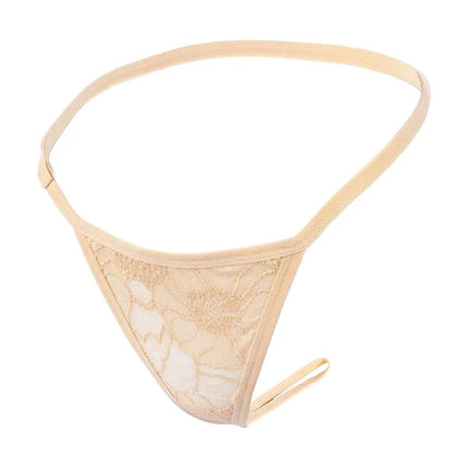 YWZAO Lace Skin-toned Underwear Ass Butt Plug Lingerie Toys For Invisible Dildo Anus Anal Fisting Ladies Thong Panties Adult N27