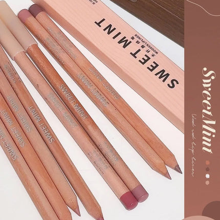 Bean Paste Pink Lip Liner Pen Professional Lip Liner Pencil Velvet Matte Lip Non-stick Cup Nude Lipstick Pen Contour Line Makeup