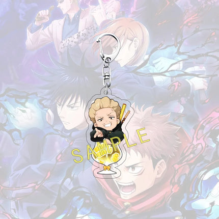 Anime JUJUTSU KAISEN 6cm Acrylic Cute Character Yuji Itadori Backpack Pendant Car Key Decoration Fan Gift Keychain