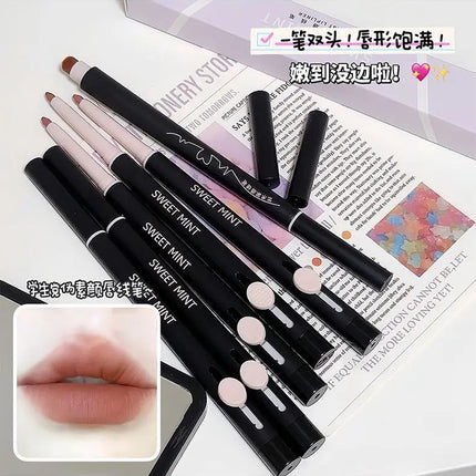 SWEET MINT Artist Lipliner Outline Lip Shape Lasting Color Pen With Brush Novice Lipstick Matte