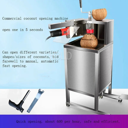 Electric Portable Multifunctional Coconut Cutting Machine Hotel Lid Opener Tool for Kitchen And Food Service