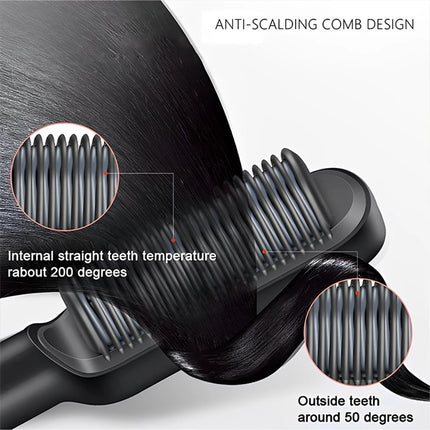 2 in 1 Electric Straightening Comb Straight Hair Is Formed Smoothly in One Step Curls Are Easily Created Multifunctional Styling