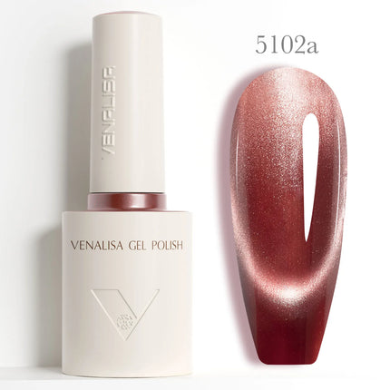 V6 VENALISA 10ml HEMA Free TPO Free Ultra Deep Red Cat Eye Magnet Nail Gel Semi-Permanent Soak Off UV LED Gel Varnish Nails