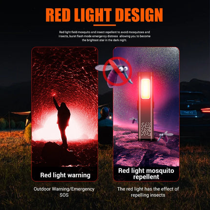 Mini Portable Rechargeable LED Torch Light, Waterproof Outdoor Work Pocket Flashlight with Magnetic Grip, Compact LED Flashlight