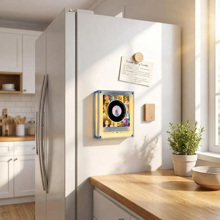 Mini NFC Music Player Disc Frame Acrylic Rotating Atmosphere Night Light Album Magnet