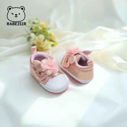 RABEISIR baby shoes princess shoes baby walking shoes 6-12-18 months soft sole breathable